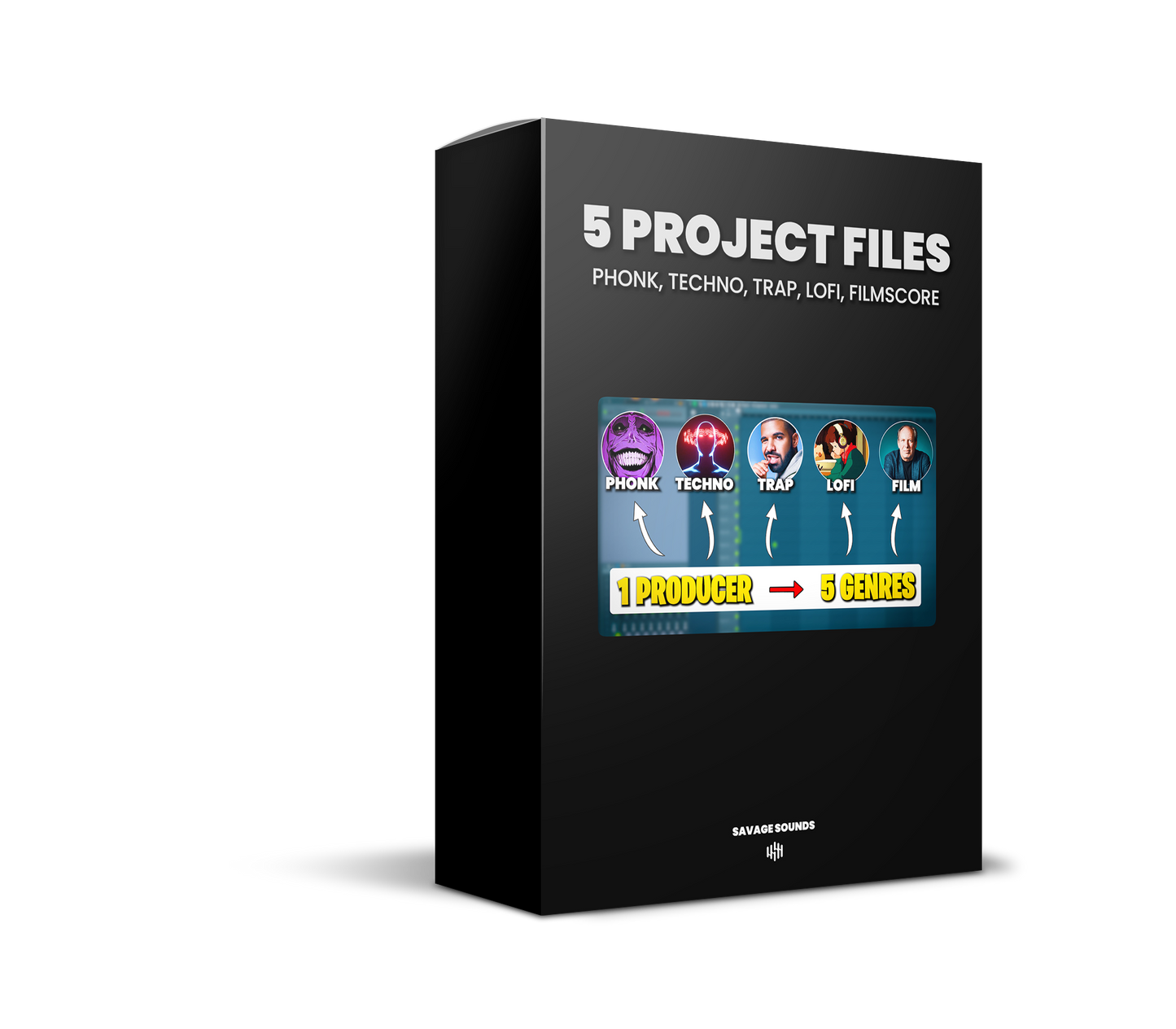 5 Project Files - Phonk, Techno, Trap, Lofi, Filmscore